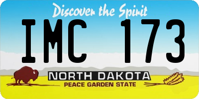 ND license plate IMC173