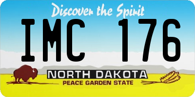 ND license plate IMC176
