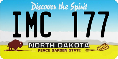 ND license plate IMC177