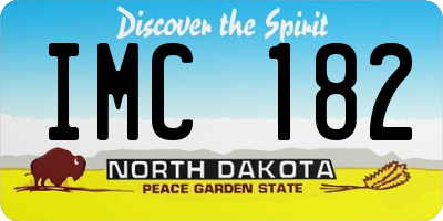 ND license plate IMC182