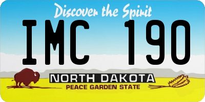 ND license plate IMC190