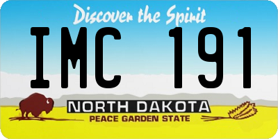 ND license plate IMC191