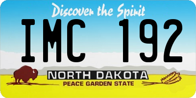 ND license plate IMC192