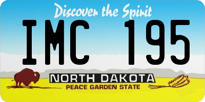 ND license plate IMC195