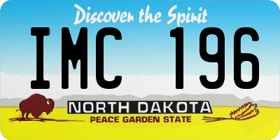 ND license plate IMC196