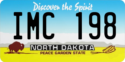 ND license plate IMC198