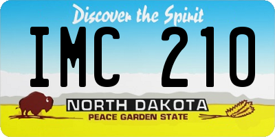ND license plate IMC210