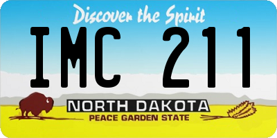 ND license plate IMC211