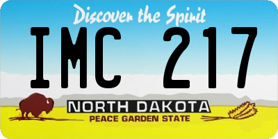 ND license plate IMC217