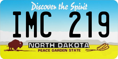 ND license plate IMC219