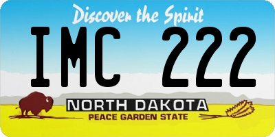 ND license plate IMC222