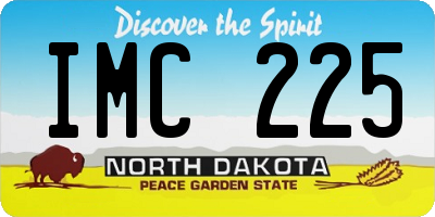 ND license plate IMC225