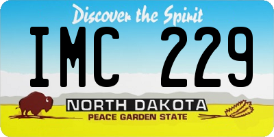 ND license plate IMC229