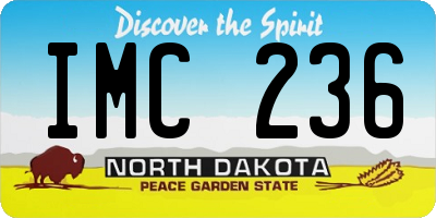 ND license plate IMC236