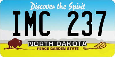 ND license plate IMC237
