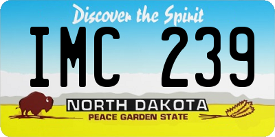 ND license plate IMC239