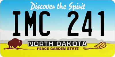 ND license plate IMC241
