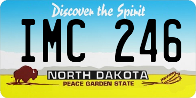 ND license plate IMC246