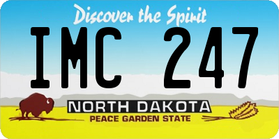 ND license plate IMC247