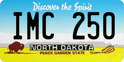 ND license plate IMC250