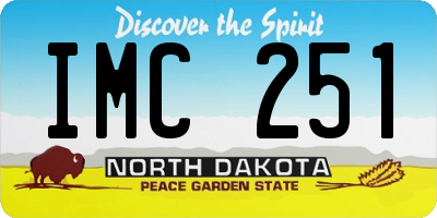 ND license plate IMC251