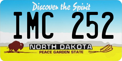 ND license plate IMC252