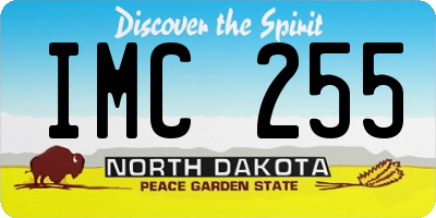 ND license plate IMC255