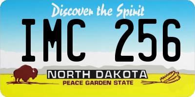 ND license plate IMC256
