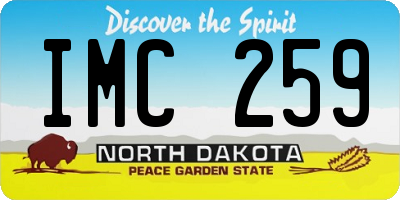 ND license plate IMC259