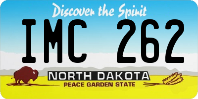 ND license plate IMC262