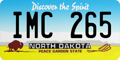 ND license plate IMC265