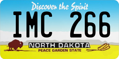 ND license plate IMC266