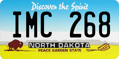 ND license plate IMC268