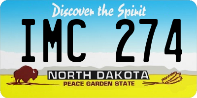 ND license plate IMC274