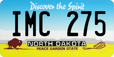ND license plate IMC275