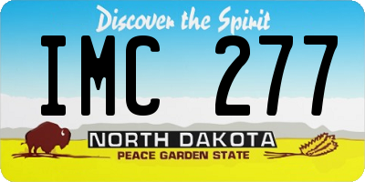 ND license plate IMC277