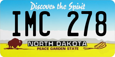 ND license plate IMC278