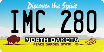 ND license plate IMC280