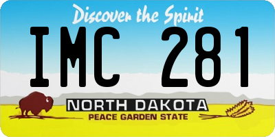 ND license plate IMC281