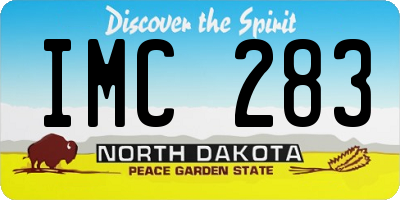 ND license plate IMC283