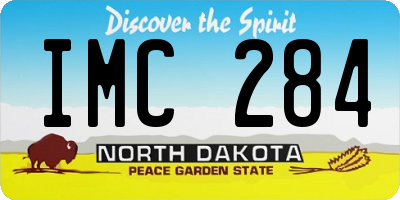 ND license plate IMC284