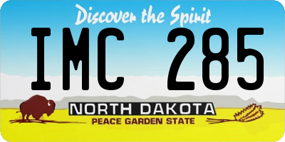 ND license plate IMC285