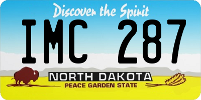 ND license plate IMC287