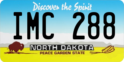 ND license plate IMC288