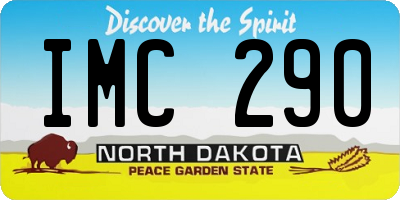 ND license plate IMC290
