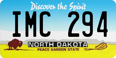 ND license plate IMC294