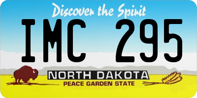 ND license plate IMC295
