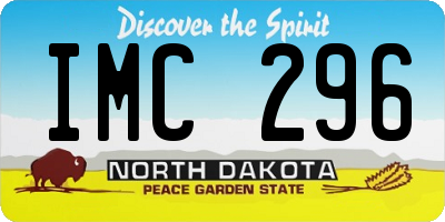 ND license plate IMC296