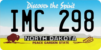 ND license plate IMC298