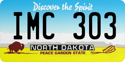 ND license plate IMC303